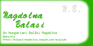 magdolna balasi business card